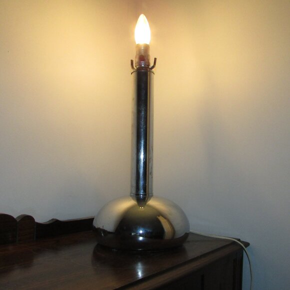 Vintage Chrome Dome Lamp Base - Picture 6 of 10